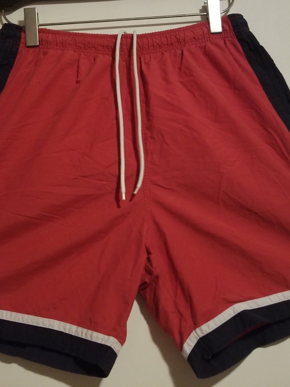 Jantzen Vintage Men’s Size Large Red and Navy Blue Swim Trunks